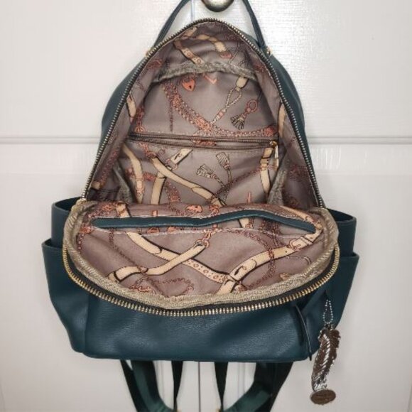 Mellow World Lacey Dark Green Faux Leather Backpack - Picture 3 of 4